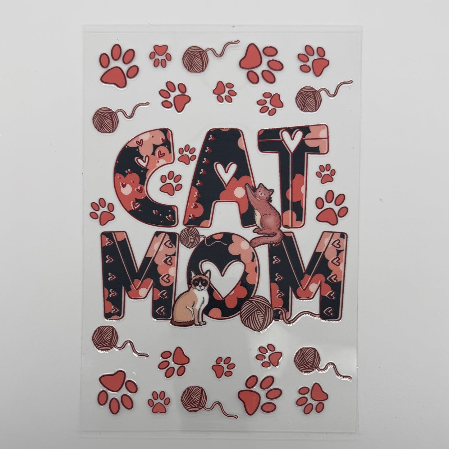 Cat Mom UV DTF A5 Wrap