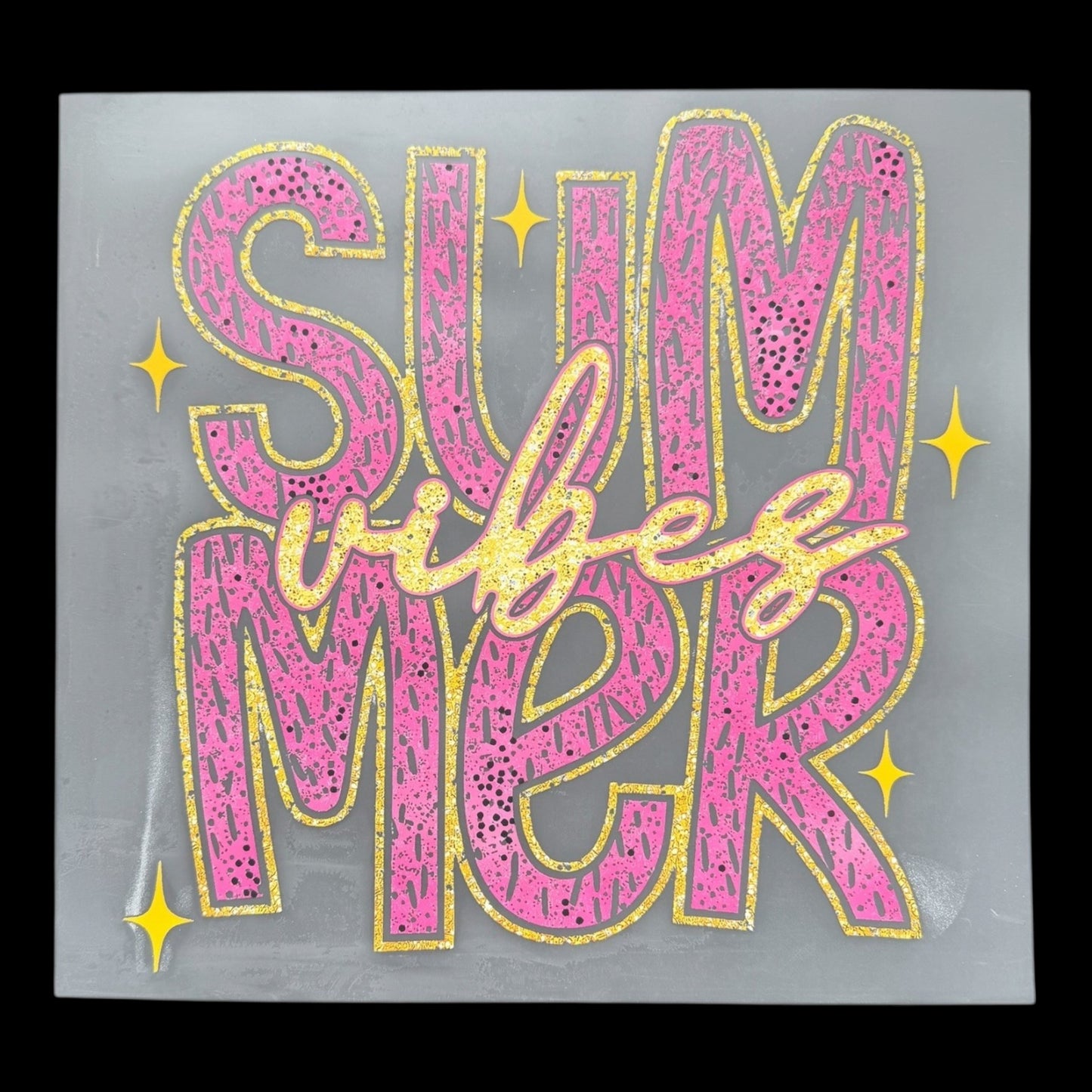 Summer Vibes Glitter DTF Print