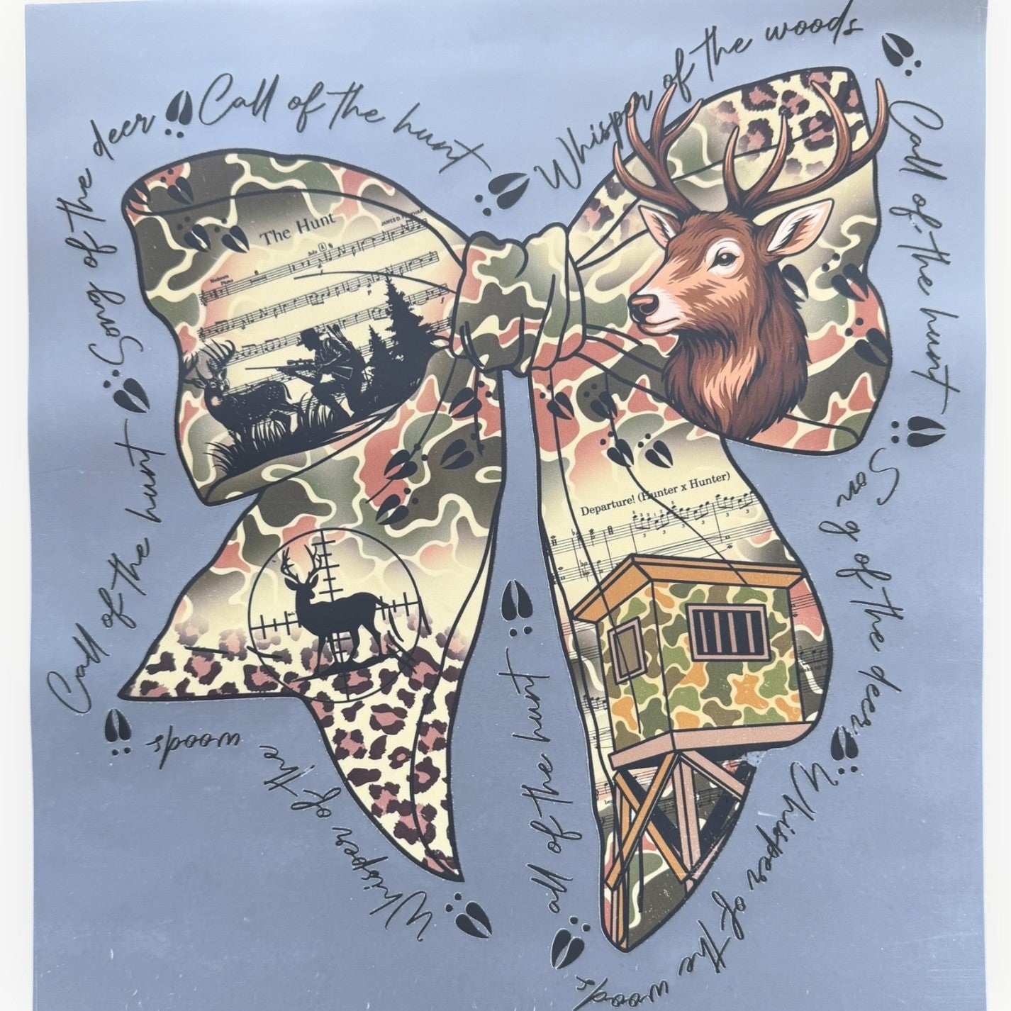 Hunting Camo Bow Call of the Hunt DTF Print