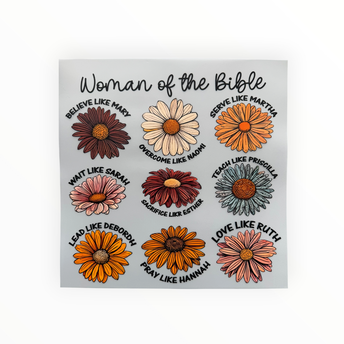 Woman of the Bible Floral Daisy Gang Sheet DTF Print