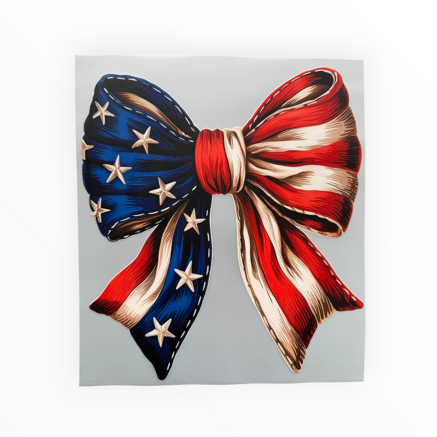 American Flag Stars and Stripes Bow DTF Print