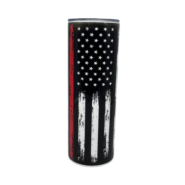 Thin Red Line American Flag 20oz Skinny Tumbler
