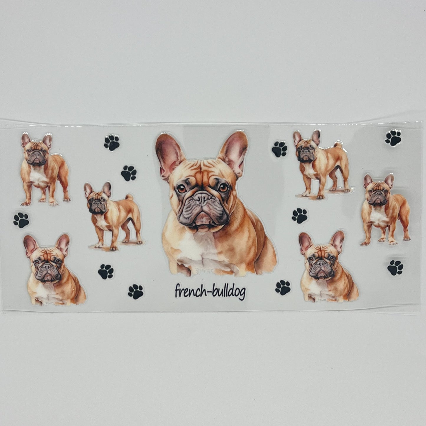 UV DTF Wrap - French Bulldog 16oz
