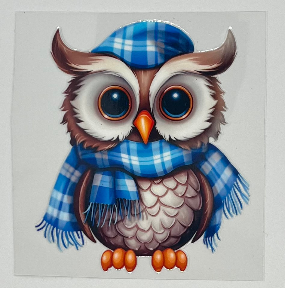 UV DTF Wrap - Owl with Scarf decal
