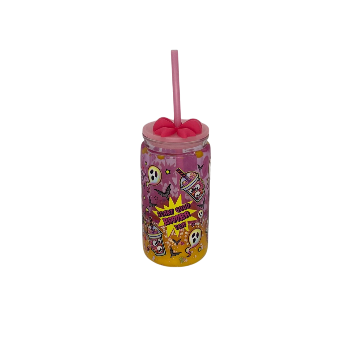 Pol-TEA-geist Boba Tea 16oz Acrylic Lava Tumbler