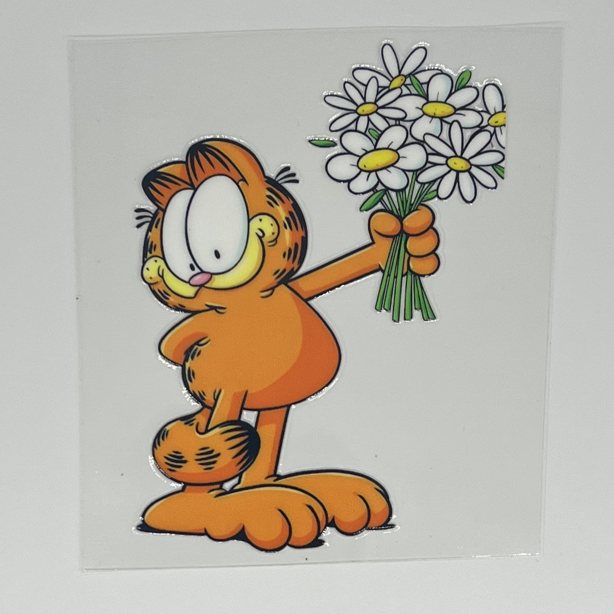 Garfield Daisy Bouquet UV DTF Decal