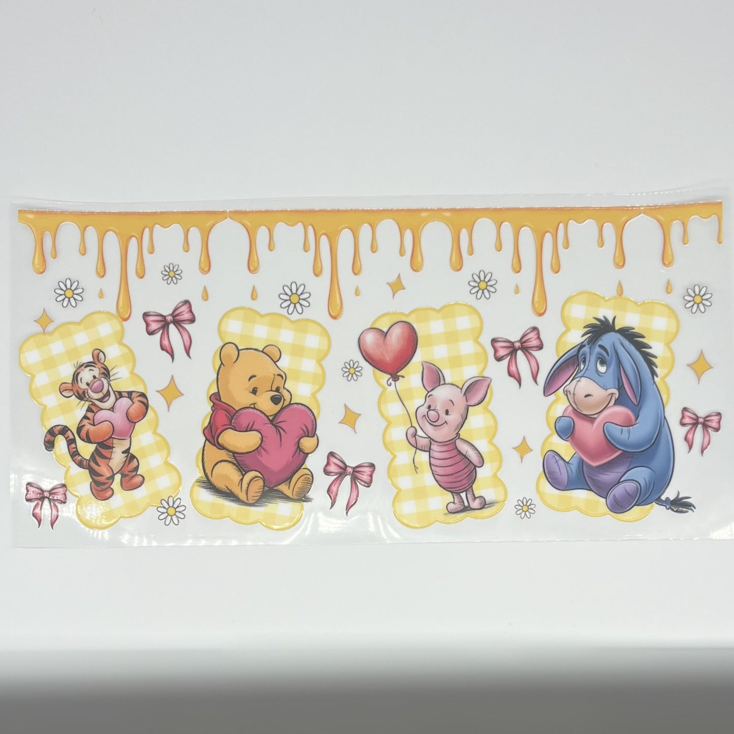Cartoon Bear Honey Drip UV DTF 16oz Cup Wrap