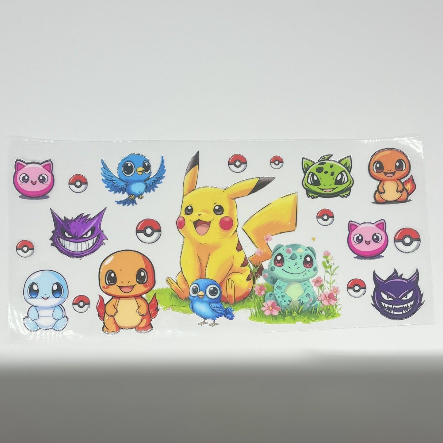 Pokemon Starter Squad UV DTF 16oz Cup Wrap