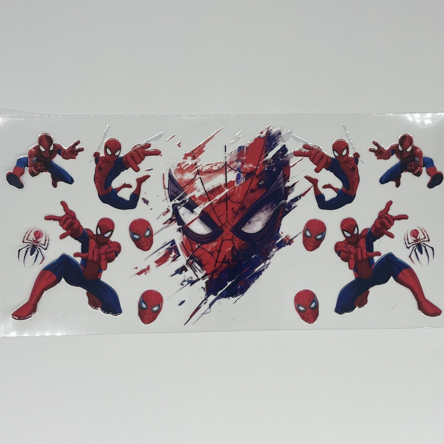 Superhero Action Pose Grunge UV DTF 16oz Cup Wrap