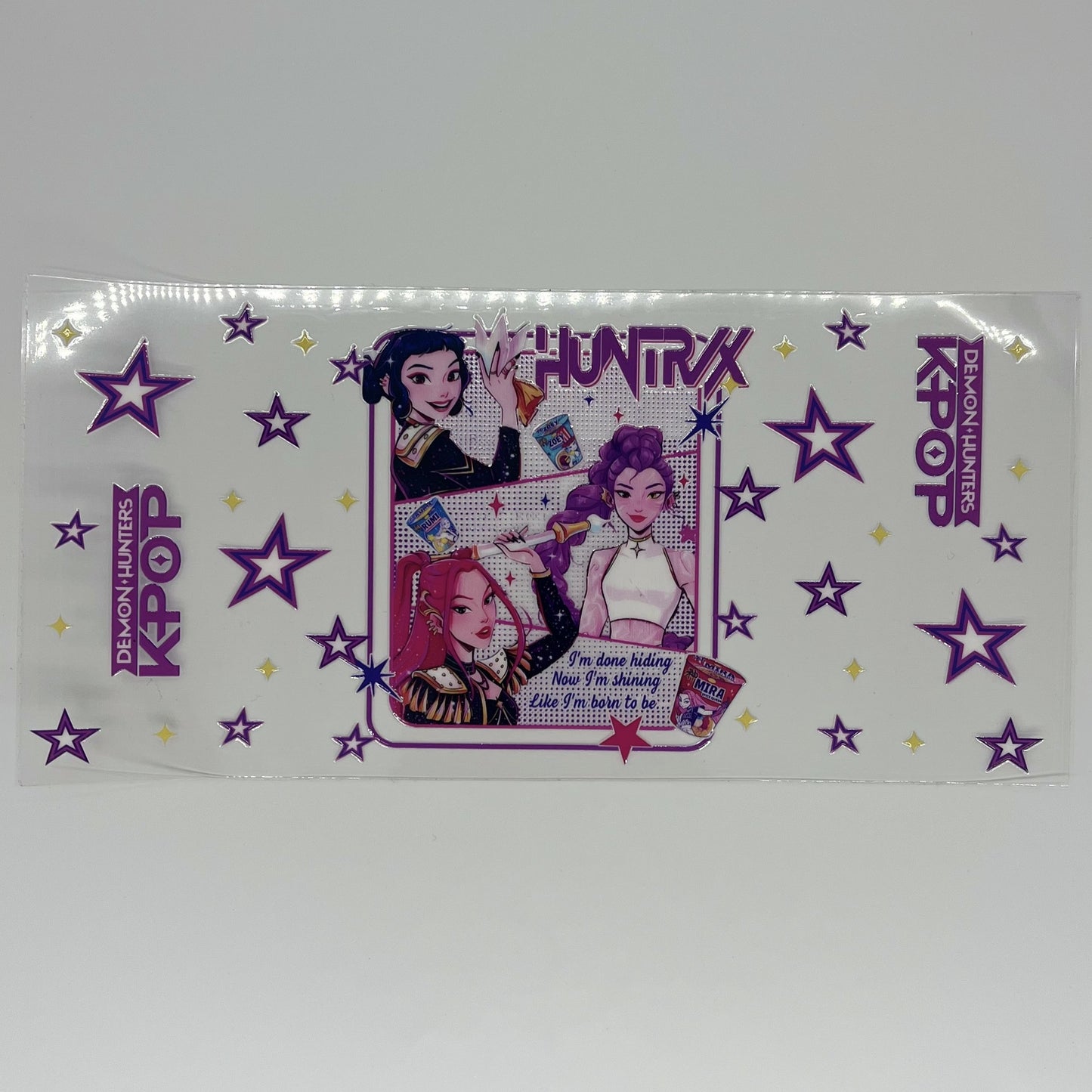 HuntrX K-Pop Demon Hunters UV DTF 16oz Cup Wrap