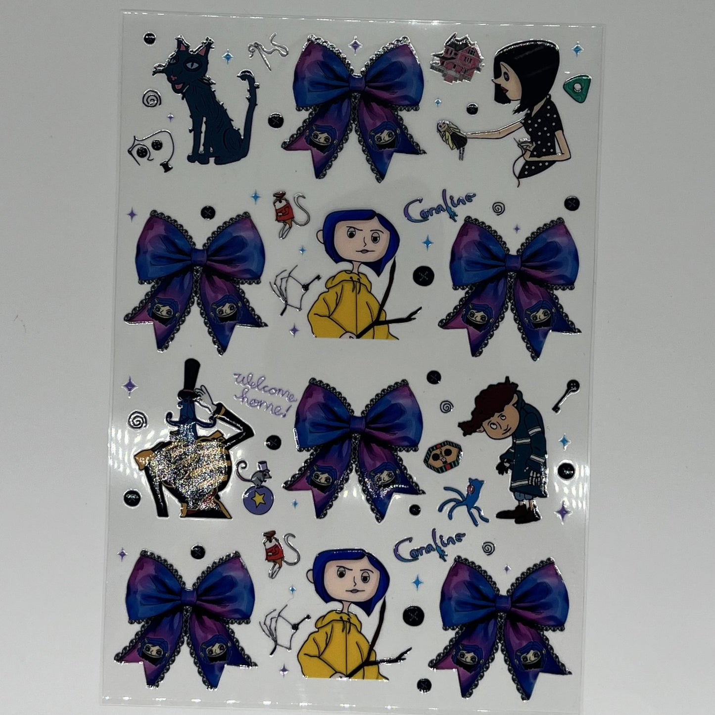 Coraline Galaxy Bow UV DTF A5 Wrap