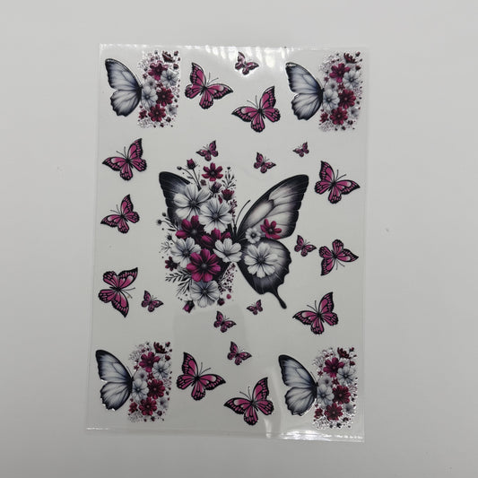 Butterfly Garden A5 UV DTF Wrap
