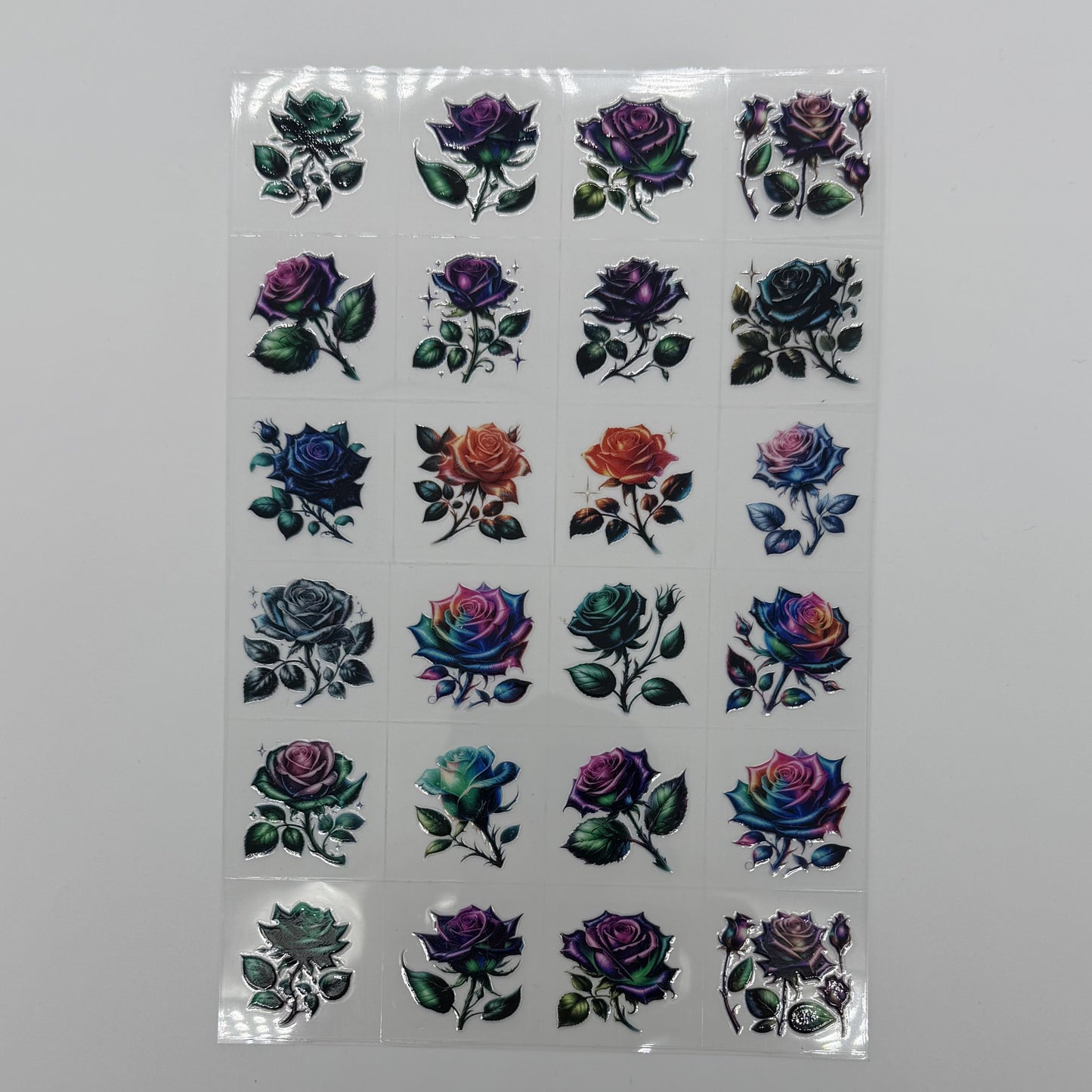 Dark Roses UV DTF kiss cut