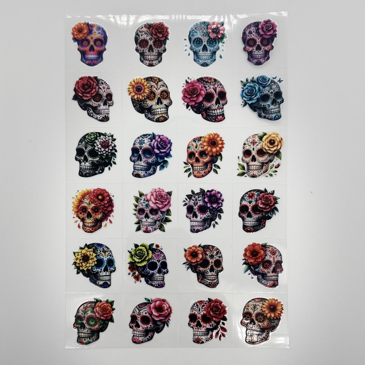 Sugar Skulls UV DTF kiss cut