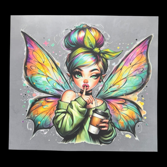 Sassy Fairy Coffee DTF Print