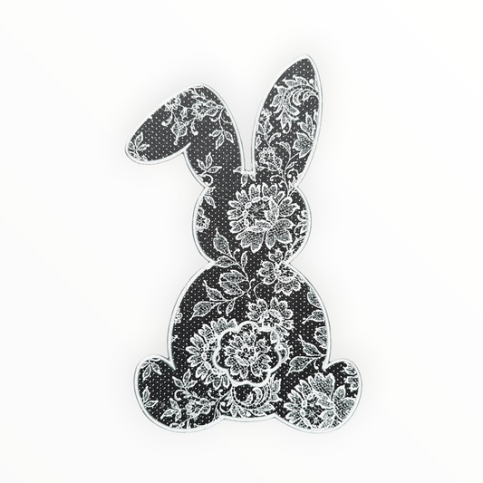 Floral Lace Bunny DTF Print