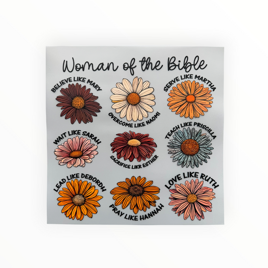 Woman of the Bible Floral Daisy Gang Sheet DTF Print