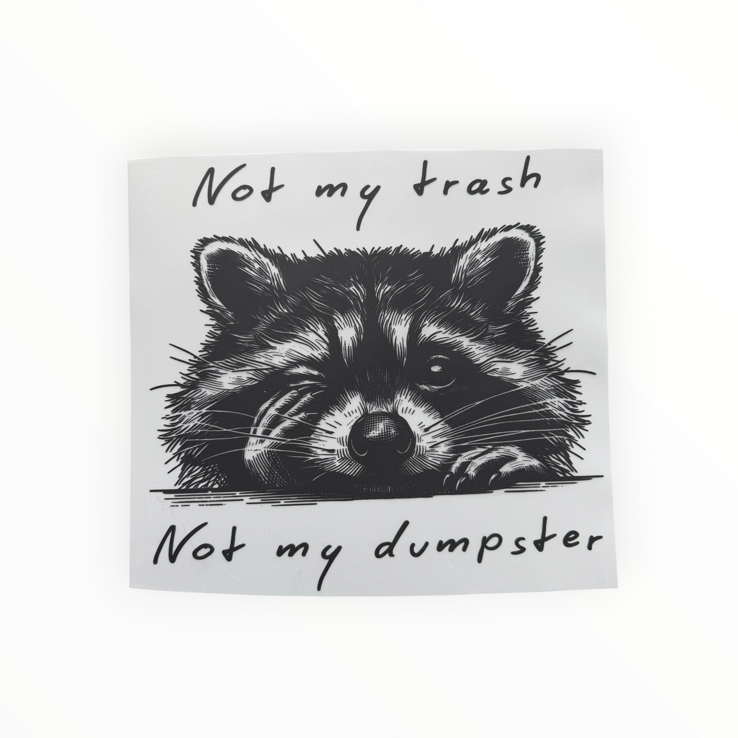 Not My Trash Not My Dumpster Raccoon DTF Print
