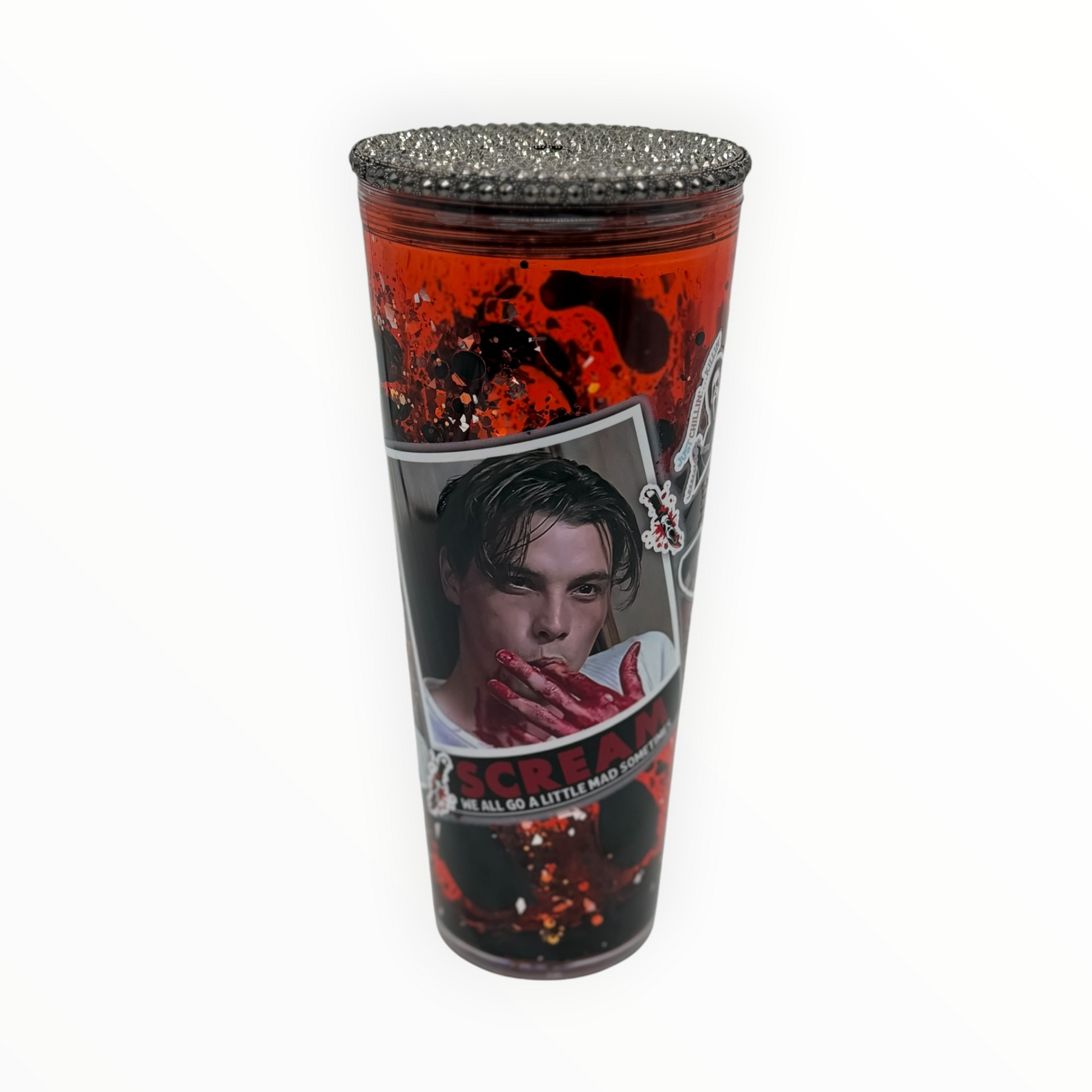 24oz acrylic lava tumbler side view