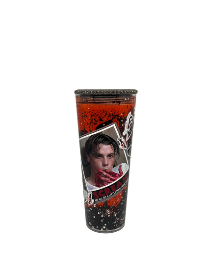 Scream Horror 24oz Lava Glitter Tumbler – Black Rhinestone Lid
