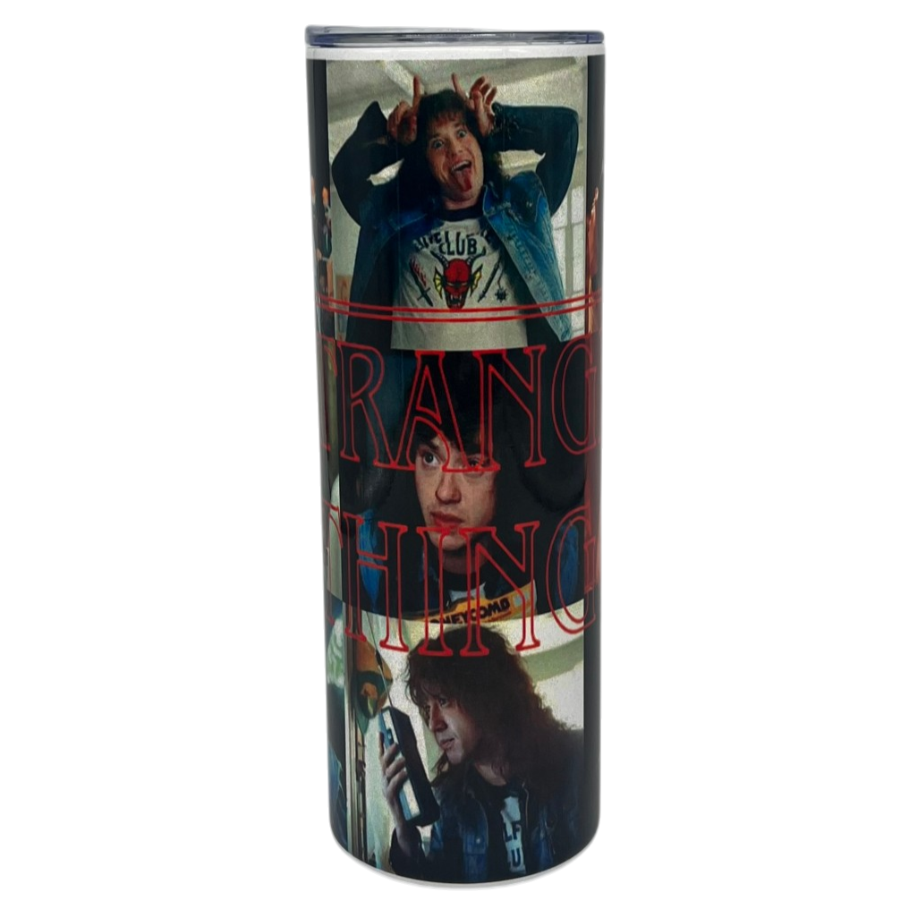 Stranger Things Sticker Collage Metal Tumbler