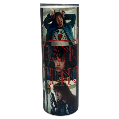 Stranger Things Sticker Collage Metal Tumbler