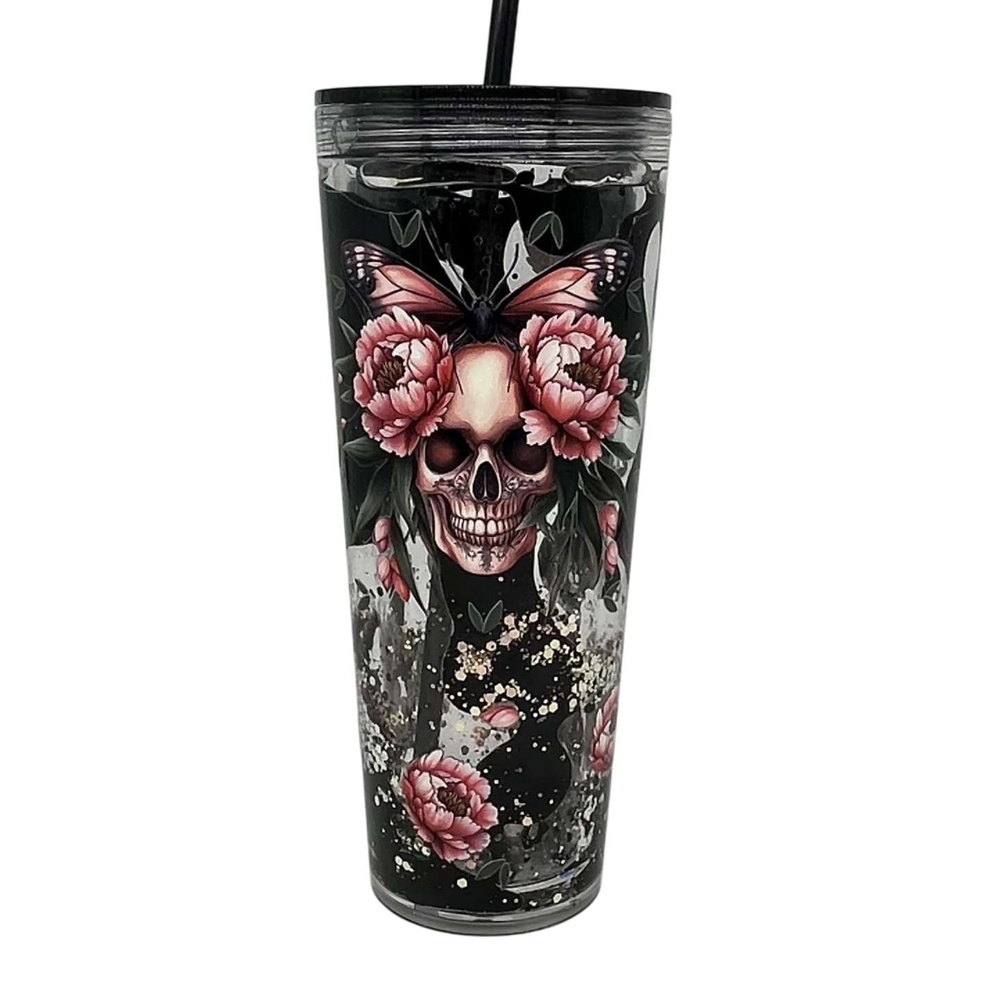 Skull & Blooms Acrylic Lava Tumbler