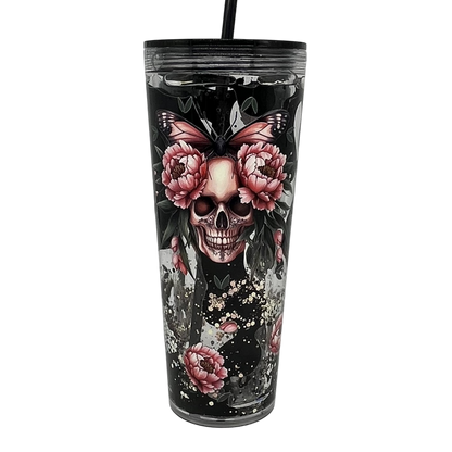 Skull & Blooms Acrylic Lava Tumbler