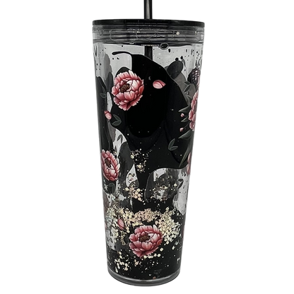Skull & Blooms Acrylic Lava Tumbler