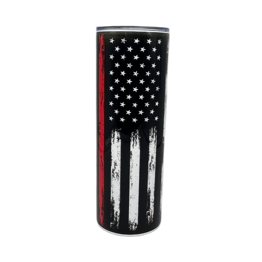 Thin Red Line American Flag 20oz Skinny Tumbler