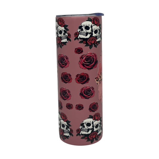 Beautiful Crazy 20oz Skinny Tumbler – Skull & Rose Stainless Steel
