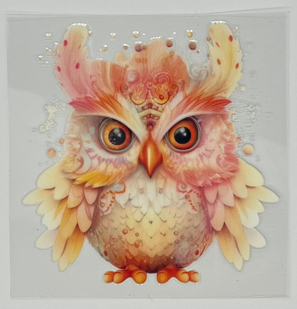UV DTF Wrap - Owl Decal