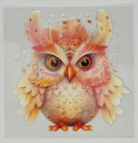 UV DTF Wrap - Owl Decal