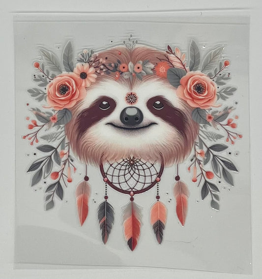 UV DTF Wrap - Sloth Dream Catcher Decal