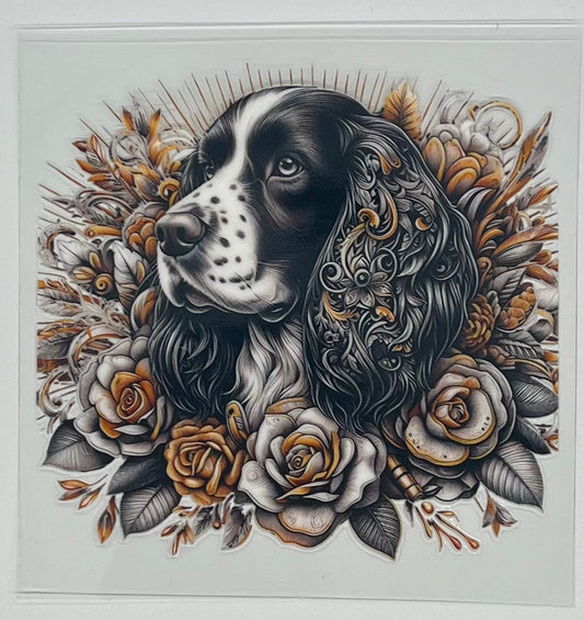 UV DTF Wrap - Cocker Spaniel Decal