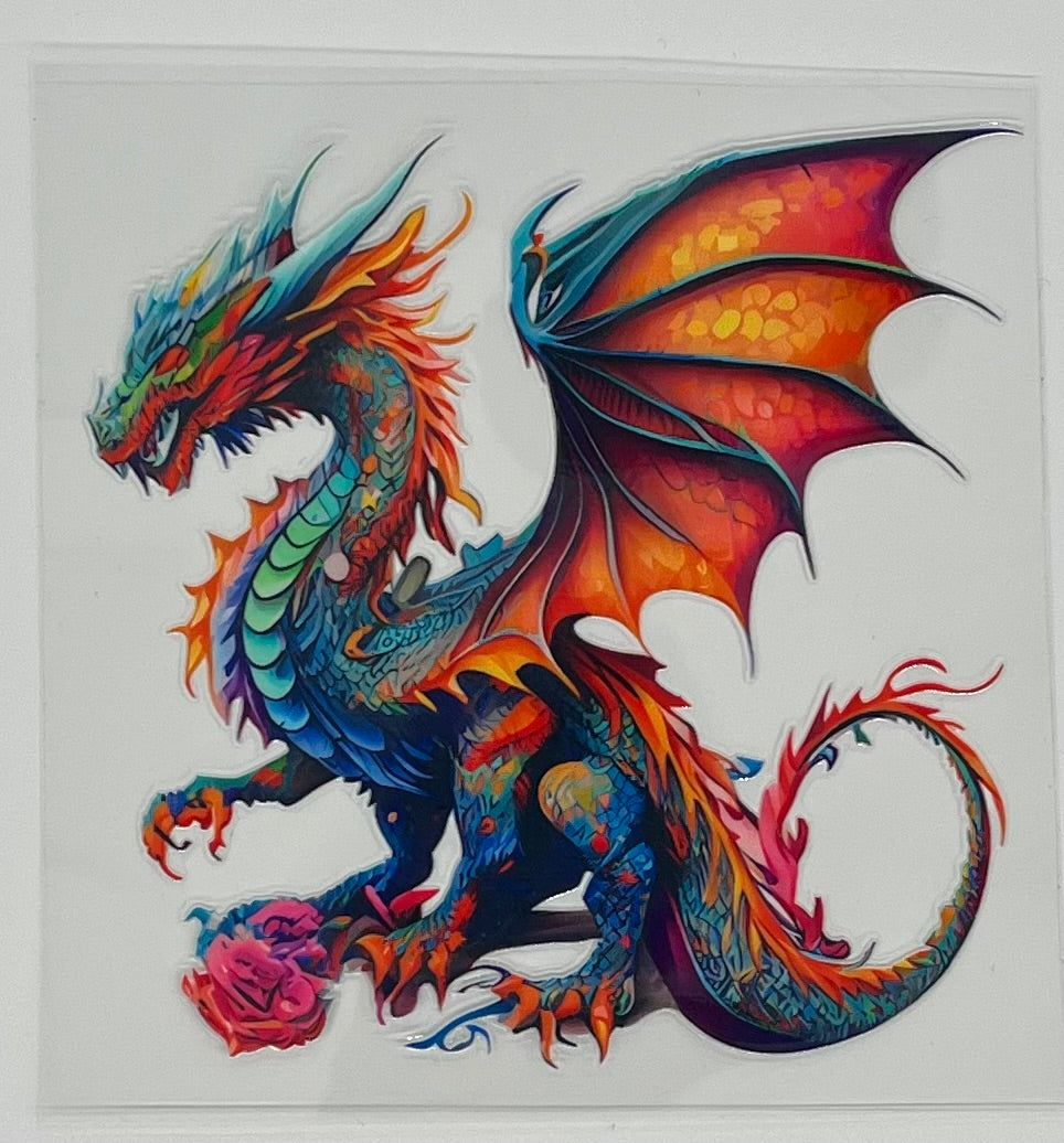 UV DTF Wrap - Dragon Multi-Color Decal