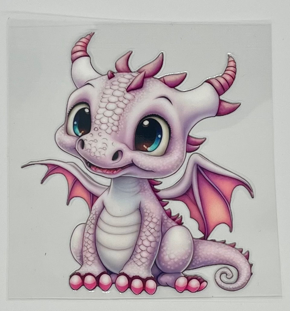 UV DTF Wrap - Cute Dragon Decal