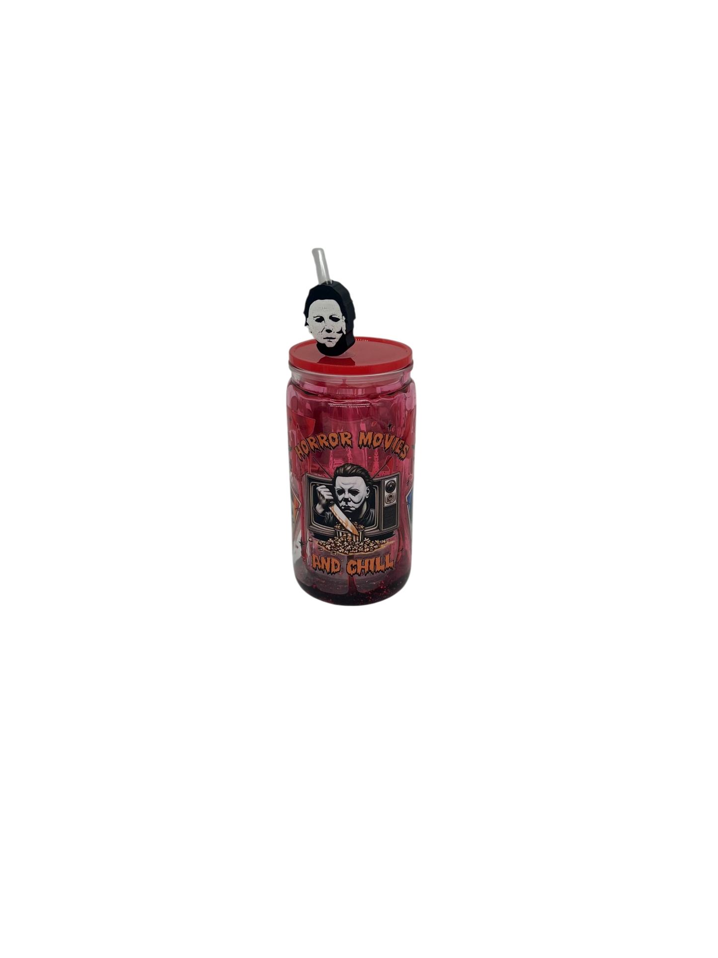 Michael Myers 'Horror Movies and Chill' 16oz Acrylic Lava Tumbler