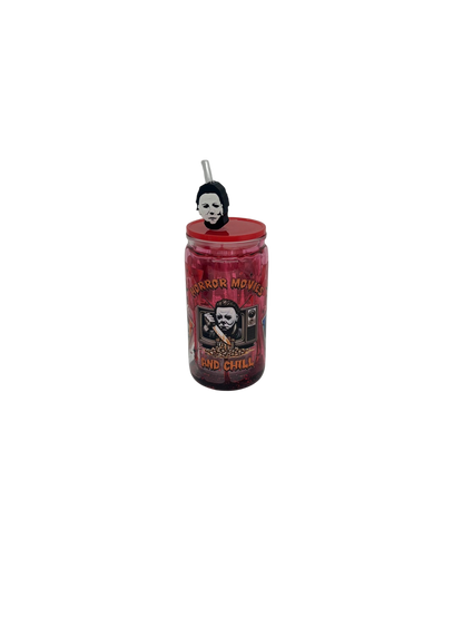 Michael Myers 'Horror Movies and Chill' 16oz Acrylic Lava Tumbler