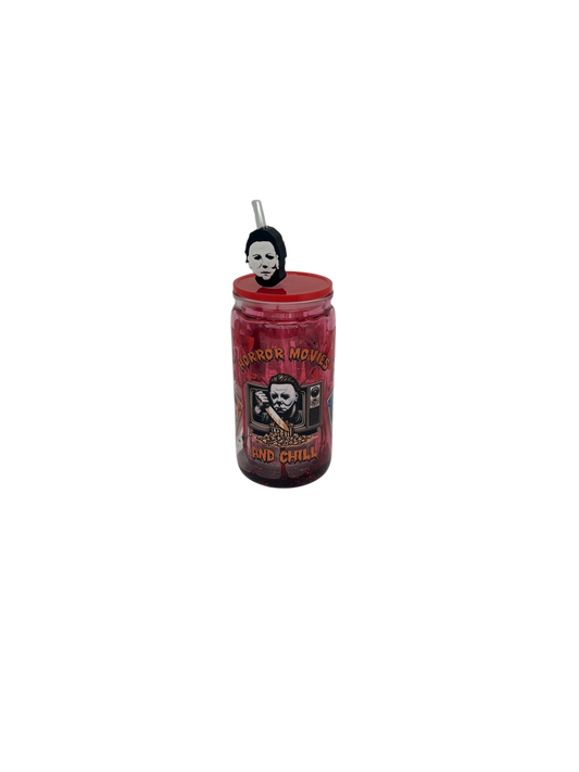 Michael Myers 'Horror Movies and Chill' 16oz Acrylic Lava Tumbler