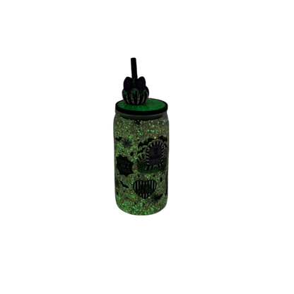 Beetlejuice 16oz Acrylic Glow in the Dark Snow Globe Tumbler