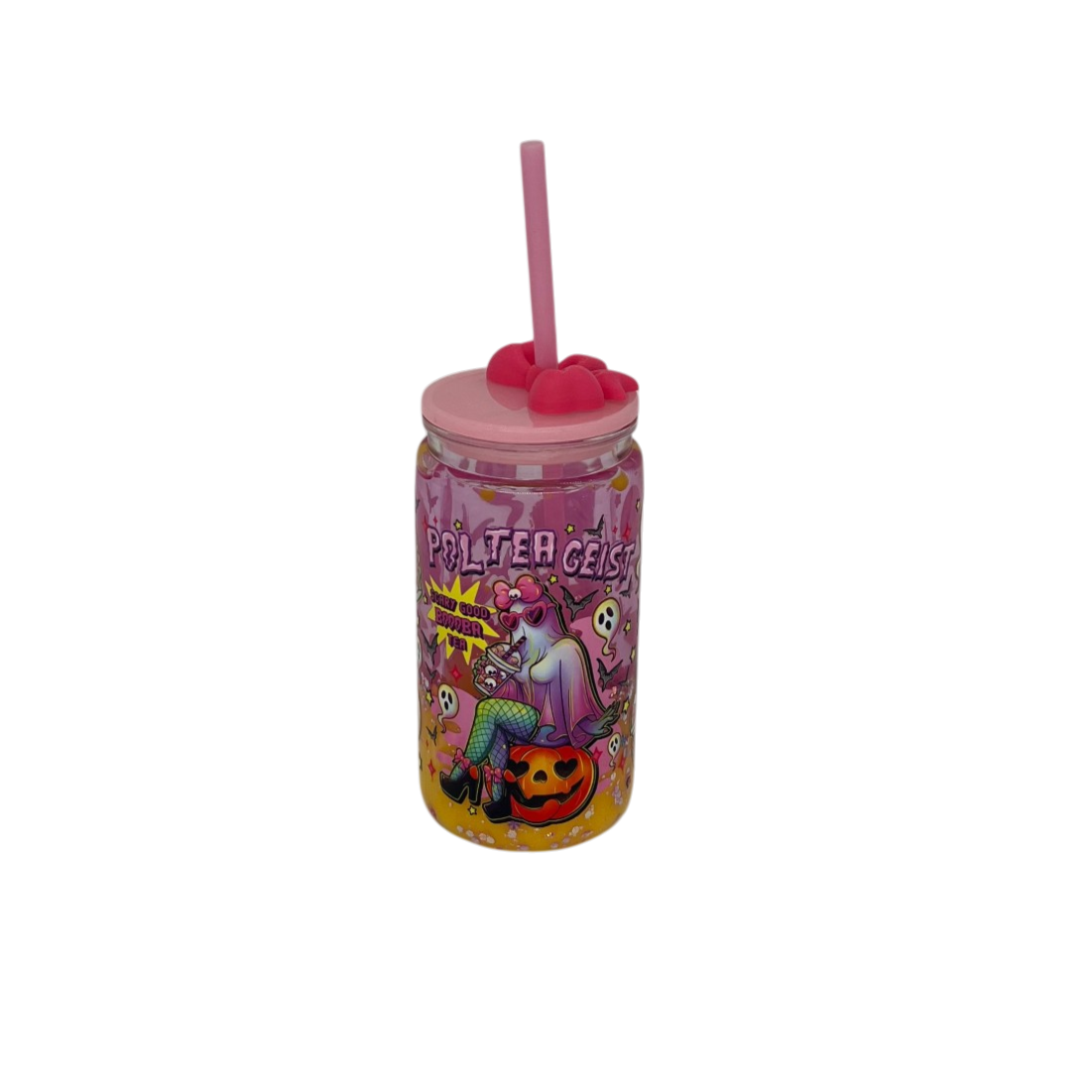 Pol-TEA-geist Boba Tea 16oz Acrylic Lava Tumbler