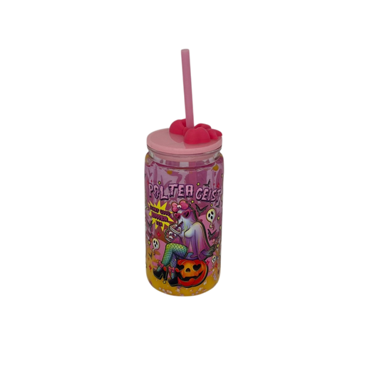 Pol-TEA-geist Boba Tea 16oz Acrylic Lava Tumbler