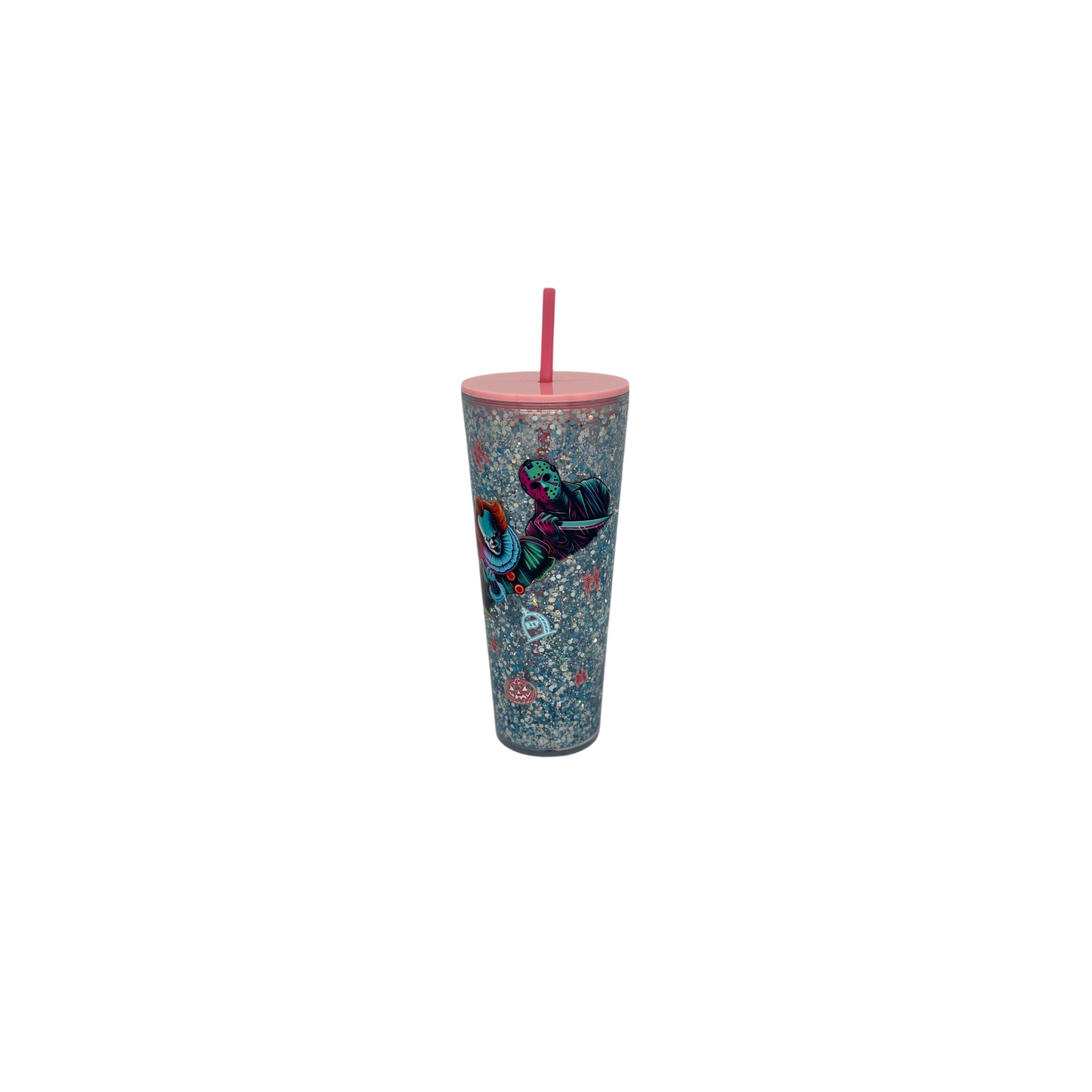 Horror Icons 24oz Acrylic Glow in the Dark Tumbler