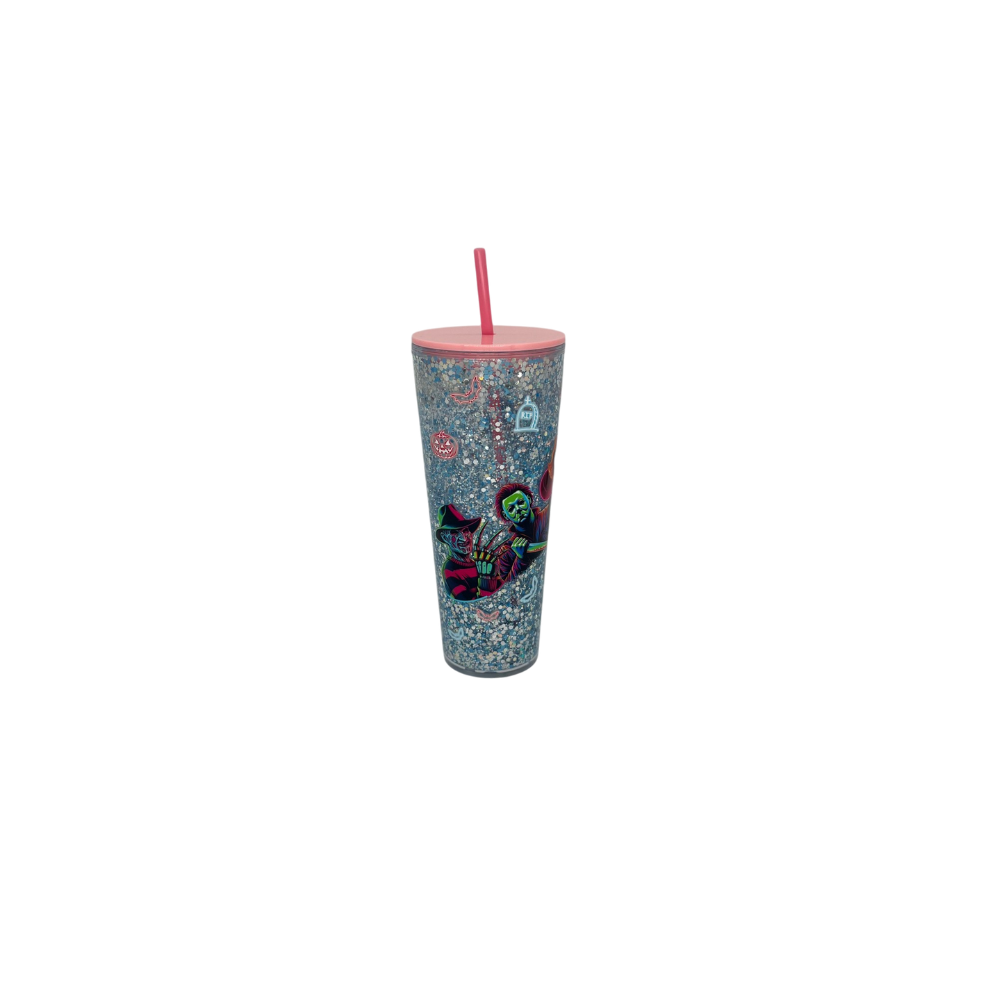 Horror Icons 24oz Acrylic Glow in the Dark Tumbler