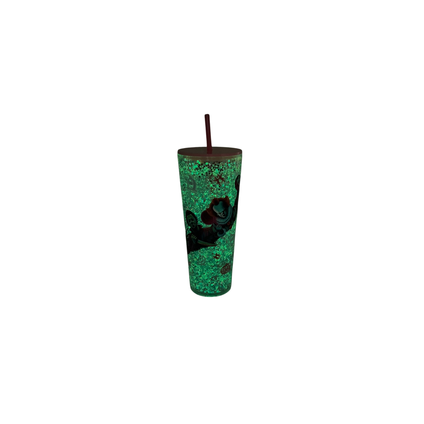 Horror Icons 24oz Acrylic Glow in the Dark Tumbler