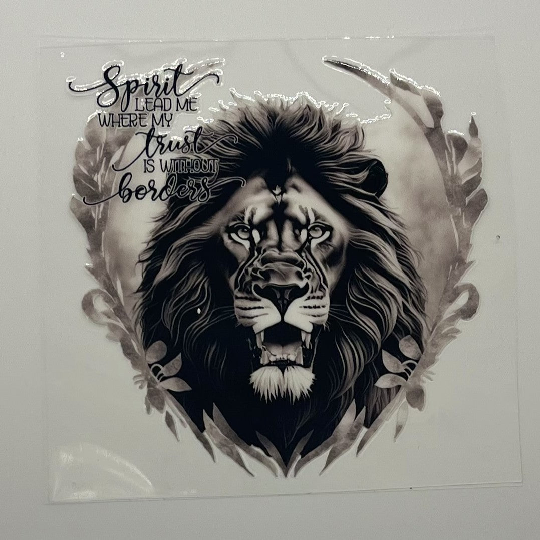 UV DTF Wrap - Spirit Lead Me Lion of Judah Decal