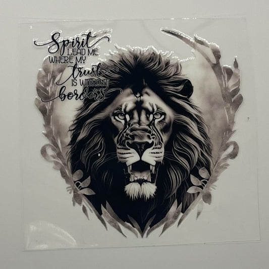 UV DTF Wrap - Spirit Lead Me Lion of Judah Decal