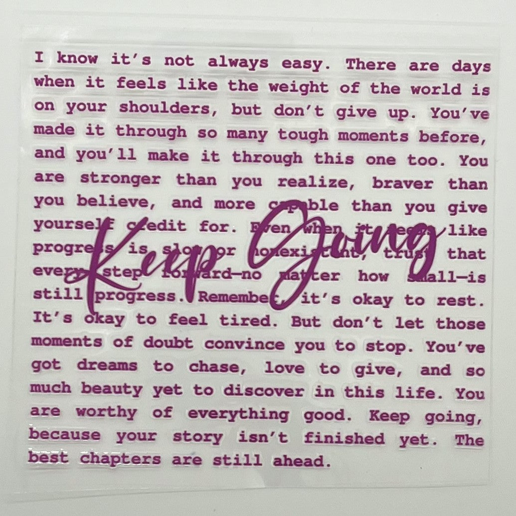UV DTF Wrap - Keep Going Motivational Quote Decal
