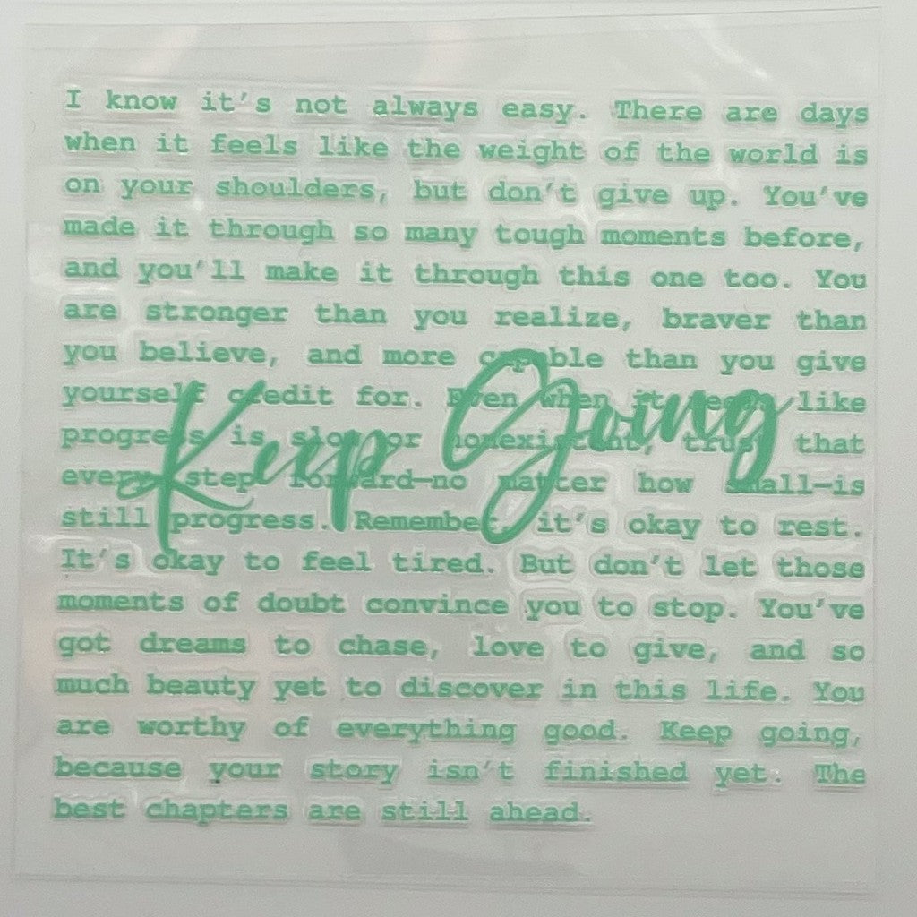 UV DTF Wrap - Keep Going Motivational Quote Decal